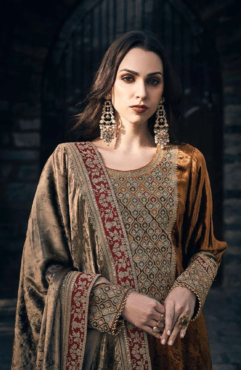 Beautiful Designer Meera Red Voluminous Anarkali Suit